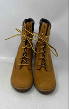 Load image into Gallery viewer, Timberland Womens Tillston 6 Inch Brown Yellow Block Heel Ankle Boots Size 8.5