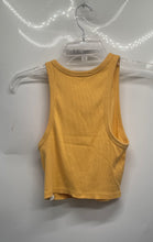 Load image into Gallery viewer, Zara Womens Yellow Ribbed Round Neck Sleeveless Pullover Tank Top Size Large