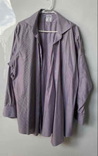 Load image into Gallery viewer, Brooks Brothers Mens Purple Striped Cotton Long Sleeve Dress Shirt Size 17.5