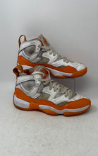 Load image into Gallery viewer, Nike Womens Jordan Jumpman Two Trey White Orange Sneaker Shoes Sz 9.5 No Insole