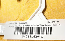 Load image into Gallery viewer, Banana Republic Womens Dark Yellow Elastic Waistband Hayden Cropped Pants Size 2