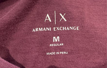 Load image into Gallery viewer, Armani Exchange Mens Purple Colorblock Graphic Logo Short Sleeve T-Shirt Size M