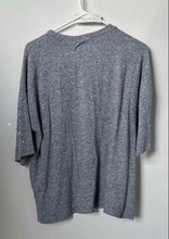 Load image into Gallery viewer, Zara Womens Gray 3/4 Sleeve Collarless Round Neck Pullover Sweater Size Medium