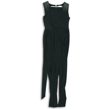 Load image into Gallery viewer, Calvin Klein Womens Black Sleeveless V Neck Back Zip Belted Jumpsuit Size 4