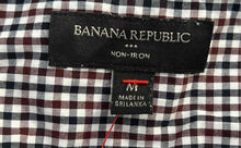 Load image into Gallery viewer, Banana Republic Mens Multicolor Gingham Untucked Fit Button-Up Shirt Size M