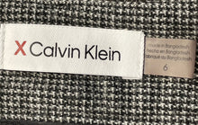 Load image into Gallery viewer, Calvin Klein Womens Gray Printed Flat Front Slash Pockets Ankle Pants Size 6