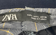 Load image into Gallery viewer, Zara Womens Multicolor Plaid Slash Pockets Straight Leg Ankle Pants Size Large
