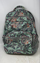Load image into Gallery viewer, Vera Bradley Womens Green Floral Print Adjustable Shoulder Strap Backpack Bag