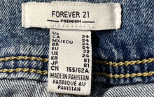Load image into Gallery viewer, Forever 21 Womens Blue Denim Light Wash Split Hem Flared Leg Jeans Size 24
