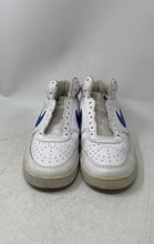 Load image into Gallery viewer, Nike Mens Court Vision Mid White Blue Mid Top Sneaker Shoes Size 11.5 No Laces