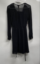 Load image into Gallery viewer, H&M Womens Black Pleated Long Sleeve Elastic Waist Fit & Flare Dress Size S