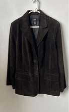 Load image into Gallery viewer, Alfani Mens Brown Leather Long Sleeve Two-Button Blazer Size 2X