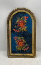Load image into Gallery viewer, Multicolor Floral And Gold Metal Tray & Teapot Set Collectible Not Tested