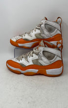 Load image into Gallery viewer, Nike Womens Jordan Jumpman Two Trey White Orange Sneaker Shoes Sz 9.5 No Insole
