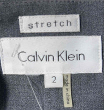 Load image into Gallery viewer, Calvin Klein Womens Gray Stretch Belted Three-Button Blazer Jacket Size 2