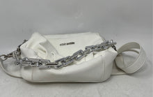 Load image into Gallery viewer, Steve Madden Womens White Faux Leather Chain Strap Zip Top Crossbody Bag