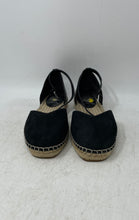 Load image into Gallery viewer, Vince Camuto Womens Black Suede Studded Ankle Strap Espadrille Flats Size 5M