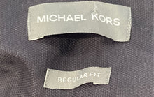 Load image into Gallery viewer, Michael Kors Mens Black Regular Fit Collared Dress Shirt Size M 15-15.5 32/33