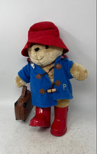 Load image into Gallery viewer, Paddington Bear Plush Toy Red Boots Hat Blue Coat Suitcase Rainbow