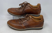 Load image into Gallery viewer, Magnanni Mens Pueblo Cognac Brown Leather Lace-Up Low Top Sneaker Shoes Size 8 M