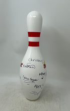 Load image into Gallery viewer, Vintage Sparez Unisex Adults White Red Stripe Full Size Bowling Pin Equipment