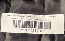 Load image into Gallery viewer, Kenneth Cole Mens Black Long Sleeve Collared Double-Breasted Pea Coat Size Large