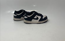 Load image into Gallery viewer, Nike Toddler Boys Dunk Low White Black Leather Round Toe Sneakers Shoes Size 9C