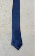 Load image into Gallery viewer, Perry Ellis Mens Blue Striped Keeper Loop Adjustable Formal Pointed Tie