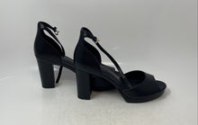 Load image into Gallery viewer, Anne Klein Womens Vixen Black Leather High Heel Ankle Strap Sandals Size 8.5M