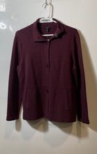 Load image into Gallery viewer, Talbots Womens Burgundy Knitted Long Sleeve Button Front Cardigan Sweater Size L