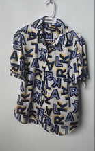 Load image into Gallery viewer, Karl Lagerfeld Womens Multicolor Printed Short Sleeve Button-Up Shirt Size XS