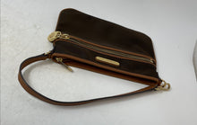 Load image into Gallery viewer, Michael Kors Womens Brown Outer Pocket Card Holder Zipper Wristlet Wallet