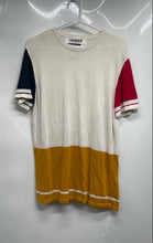 Load image into Gallery viewer, Zara Mens Multicolor Colorblock Short Sleeve Crew Neck Regular Fit T-Shirt Sz M