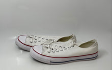 Load image into Gallery viewer, Converse Unisex Chuck Taylor All Star Low White Lace-Up Sneaker Shoes Size 12