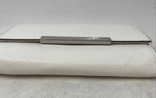 Load image into Gallery viewer, Afkomst Womens White Leather Chain Strap Convertible Clutch Crossbody Purse