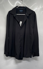 Load image into Gallery viewer, Nautica Mens Black Collared Slim Fit Long Sleeve Dress Shirt Size XL