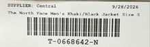 Load image into Gallery viewer, The North Face Mens Khaki Black Colorblock TNF Easy Wind Track Jacket Size S