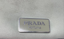Load image into Gallery viewer, Prada Parfums Womens Green Black Top Zipper Travel Cosmetic Bag Stained