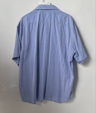 Load image into Gallery viewer, Franco Lovi Mens Blue Collared Short Sleeve Dress Shirt Size 19.5 48