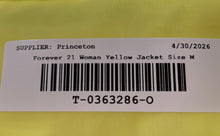 Load image into Gallery viewer, Forever 21 Womens Yellow Long Sleeve Full-Zip Windbreaker Jacket Size M
