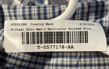 Load image into Gallery viewer, Michael Kors Mens Multicolor Printed Long Sleeve Button-Up Shirt Size Large