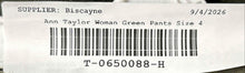 Load image into Gallery viewer, Ann Taylor Womens Green Pockets Flat Front Straight Leg Trousers Pants Size 4