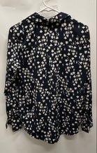 Load image into Gallery viewer, H&M Womens Black Beige Printed Long Sleeve Regular Fit Button-Up Shirt Size 2