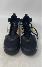Load image into Gallery viewer, Nike Boys Team Hustle D 9 AQ4224-004 Black White Golden Tone Sneakers Shoes 6.5Y