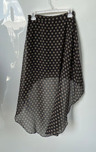 Load image into Gallery viewer, Forever 21 Womens Black Beige Polka Dot Asymmetric A-Line Skirt Size M