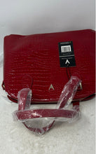 Load image into Gallery viewer, Vanessa Williams Womens Lush Round Red Croc Embossed Shoulder Satchel Bag w/ Tag