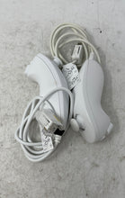 Load image into Gallery viewer, 2 Pieces Nintendo Wii White Wired Joystick Nunchuk Controller Not Tested