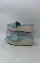 Load image into Gallery viewer, Vizzano Womens Blue Open Toe Slip-On Wedge Heels Platform Sandals Size 7