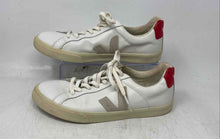 Load image into Gallery viewer, Vert Womens White And Red Leather Low Top Lace-Up Sneaker Shoes Size 9