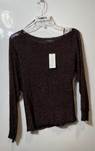 Load image into Gallery viewer, Guess Womens Brown Long Sleeve Round Neck Pullover Blouse Top Size 8 With Tag